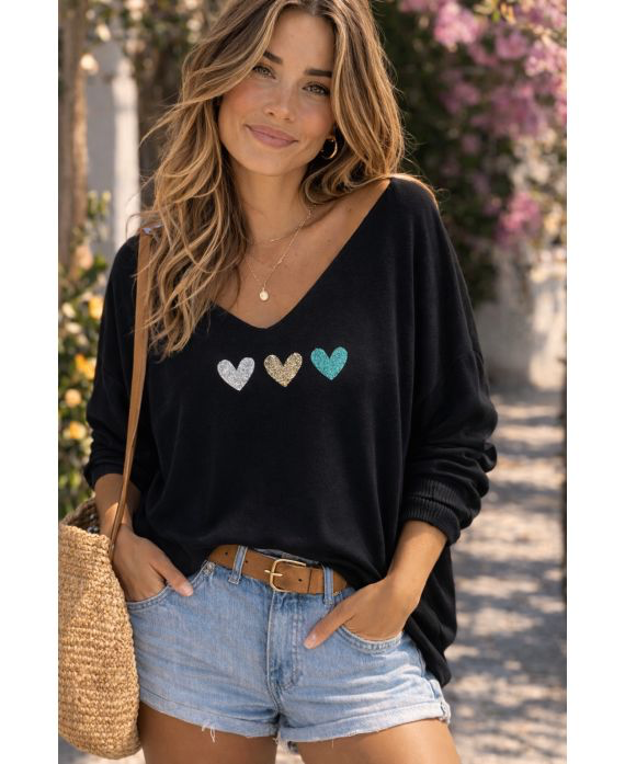 Sparkly Heart Tops – One Size
