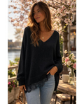 Pull Oversize Doux Base Dentelle – Taille Unique