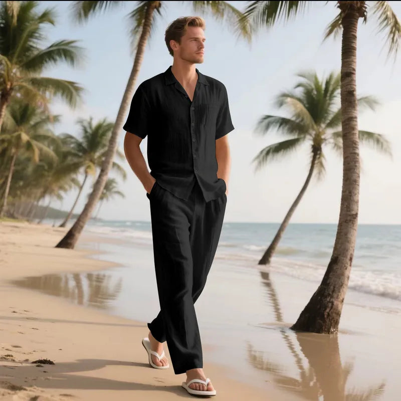 🤍 Ensemble Homme Blanc en Lin
Le look parfait pour un été stylé 🌴☀️
Confortable, léger & idéal pour la plage ou les sorties décontractées 😎✨