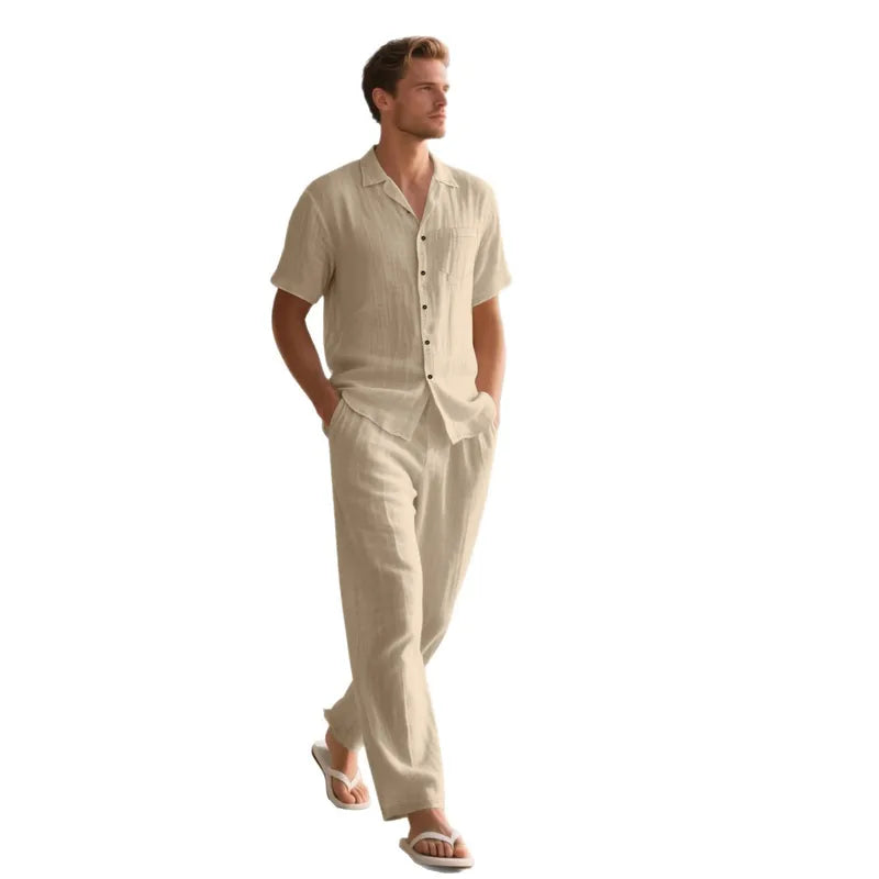 🤍 Ensemble Homme Blanc en Lin
Le look parfait pour un été stylé 🌴☀️
Confortable, léger & idéal pour la plage ou les sorties décontractées 😎✨