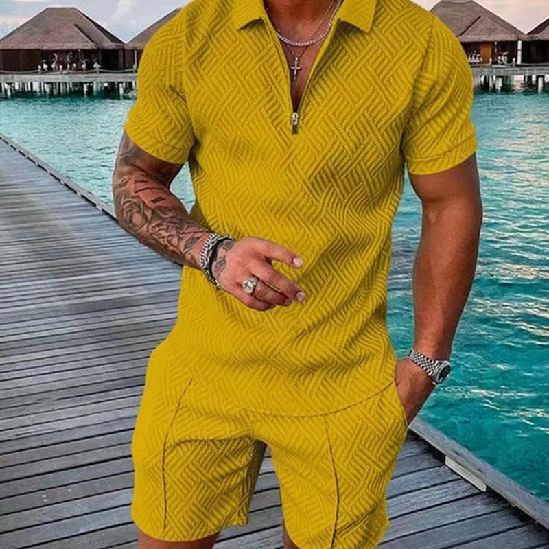 Hommes Couleur Unie Ensembles De Shorts Vêtements Pour Hommes