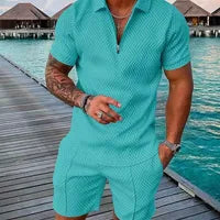 Hommes Couleur Unie Ensembles De Shorts Vêtements Pour Hommes