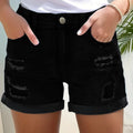 Shorts Jeans Décontractés Pour Femme En Coton À Plus De 70% Avec Fermeture À Bouton, Style Casual Confortable
