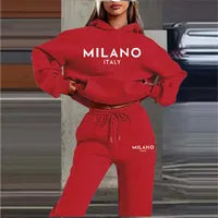 Ensemble Sweatshirt Et Hoodie À Motif Lettre, Teint Noir, Rayonne Avec Pantalon Pull, Style Vintage Adultes