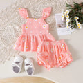 Ensemble Robe Bébé Fille 2 Pièces Motif Marguerite En Coton Style Mignon
