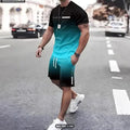 Décontractée Hommes Hip Hop Style Simple Vêtement De Rue Lettre Polyester Tissu De Maille Ensemble Coordonné De Shorts