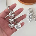 1 Pièce Alliage Plastique Lettre Forme De Cœur Bijoux De Sac