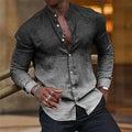 Dégradé De Couleur Manche Longue Chemises Pour Hommes