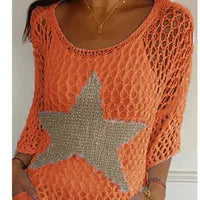 Femmes Vêtement De Rue Star Manches 3/4 Blouses