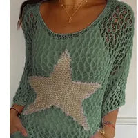 Femmes Vêtement De Rue Star Manches 3/4 Blouses