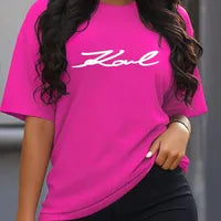 Manche Courte Impression T-shirts – Love