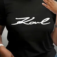 Manche Courte Impression T-shirts – Love