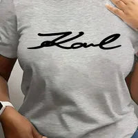 Manche Courte Impression T-shirts – Love