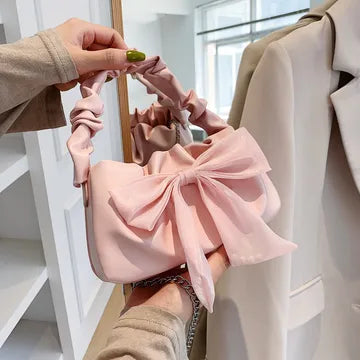 Sac à Main Femme Petit | Faux Cuir Nœud Papillon Élégant – Fermeture Éclair