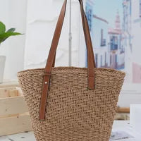 Sac Paille Carré Femme 🌾 | Tresse & Bandoulière – Simple, Chic & Idéal Été