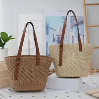 Sac Paille Carré Femme 🌾 | Tresse & Bandoulière – Simple, Chic & Idéal Été