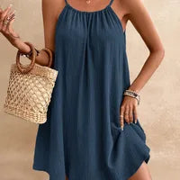 Robe d'Été à Bretelles Femme – Coton Doux Sans Manches | Idéale Voyage