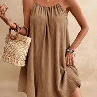 Robe d'Été à Bretelles Femme – Coton Doux Sans Manches | Idéale Voyage