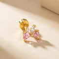Boucles d'Oreilles Cartilage Femme Or 18K – Laiton Galvanisé, Zircon, Motif Géométrique