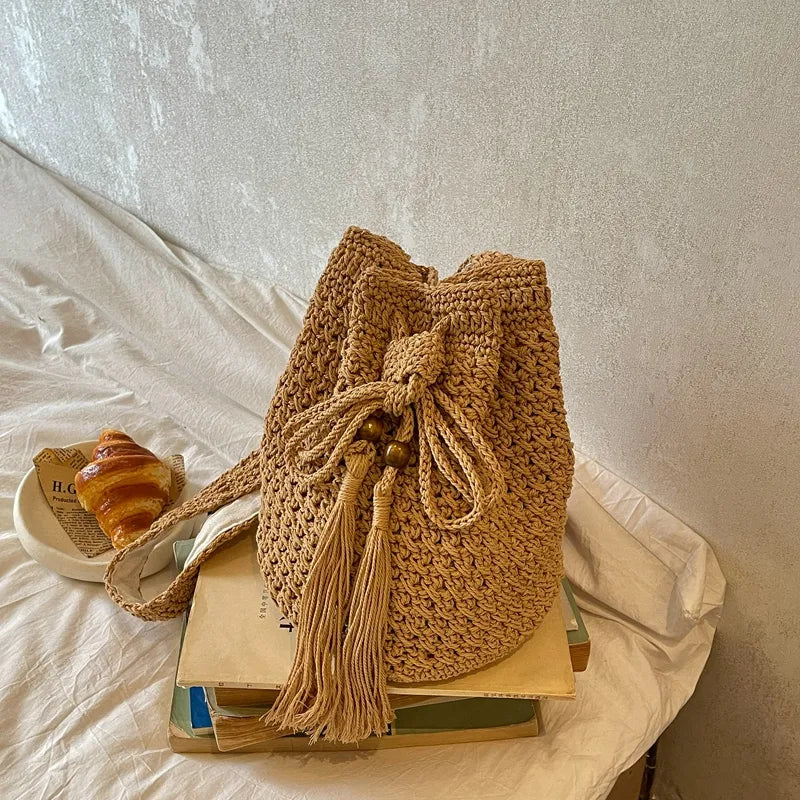 Sac Bandoulière Seau En Tissu | Élégant & Pratique | Toutes Saisons | Femme & Homme