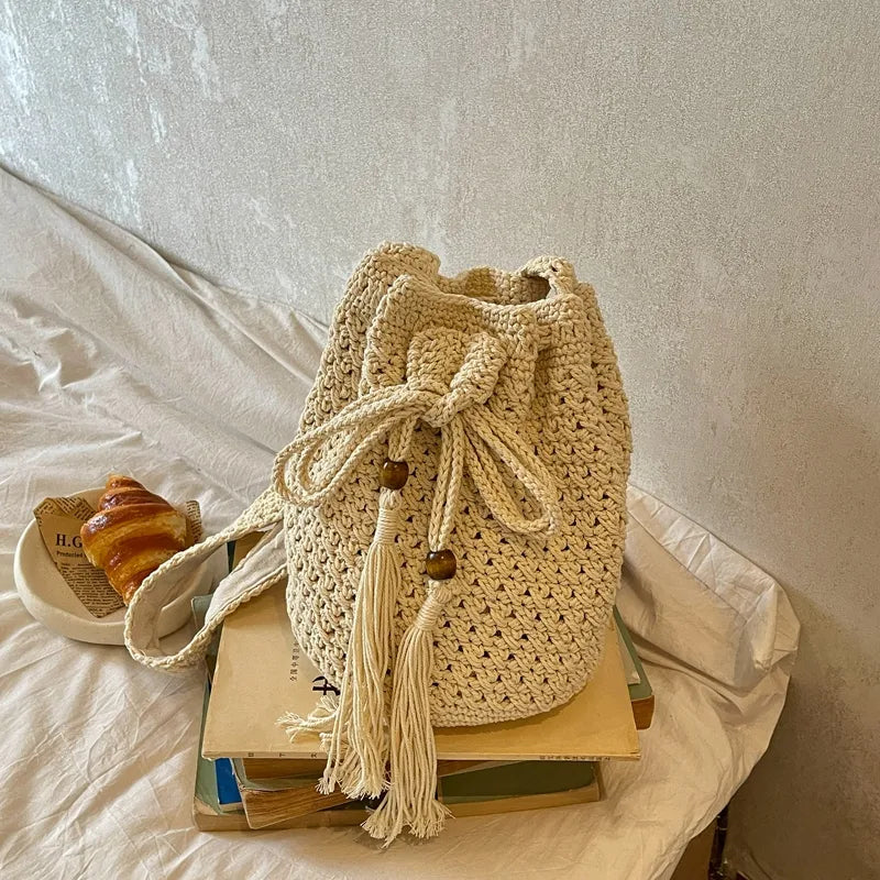 Sac Bandoulière Seau En Tissu | Élégant & Pratique | Toutes Saisons | Femme & Homme