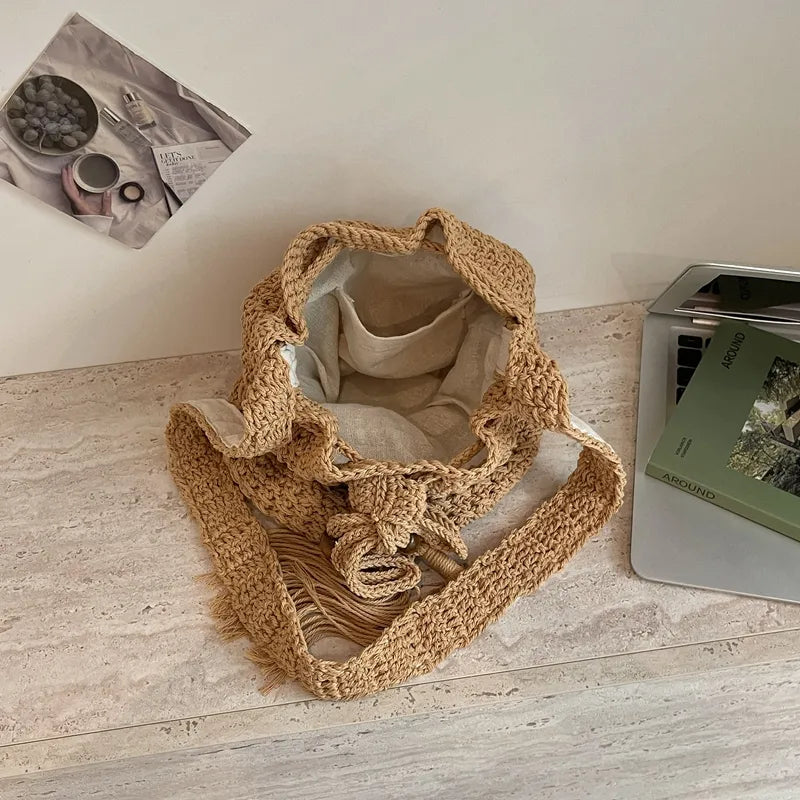 Sac Bandoulière Seau En Tissu | Élégant & Pratique | Toutes Saisons | Femme & Homme