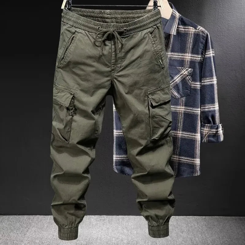 Pantalon De Jogging Décontracté Homme Style Américain Vintage En Polyester Couleur Unie Confortable
