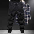 Pantalon De Jogging Décontracté Homme Style Américain Vintage En Polyester Couleur Unie Confortable