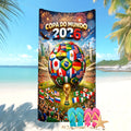 Serviette de Plage Absorbante – Imprimé Coupe du Monde FIFA | Microfibre Grande Taille