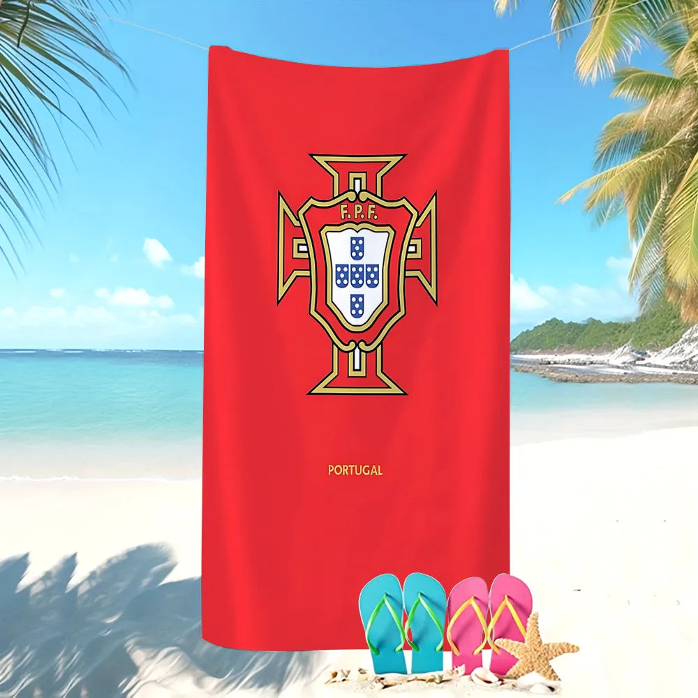 Serviette de Plage Portugal 50x100 cm – Légère & Absorbante