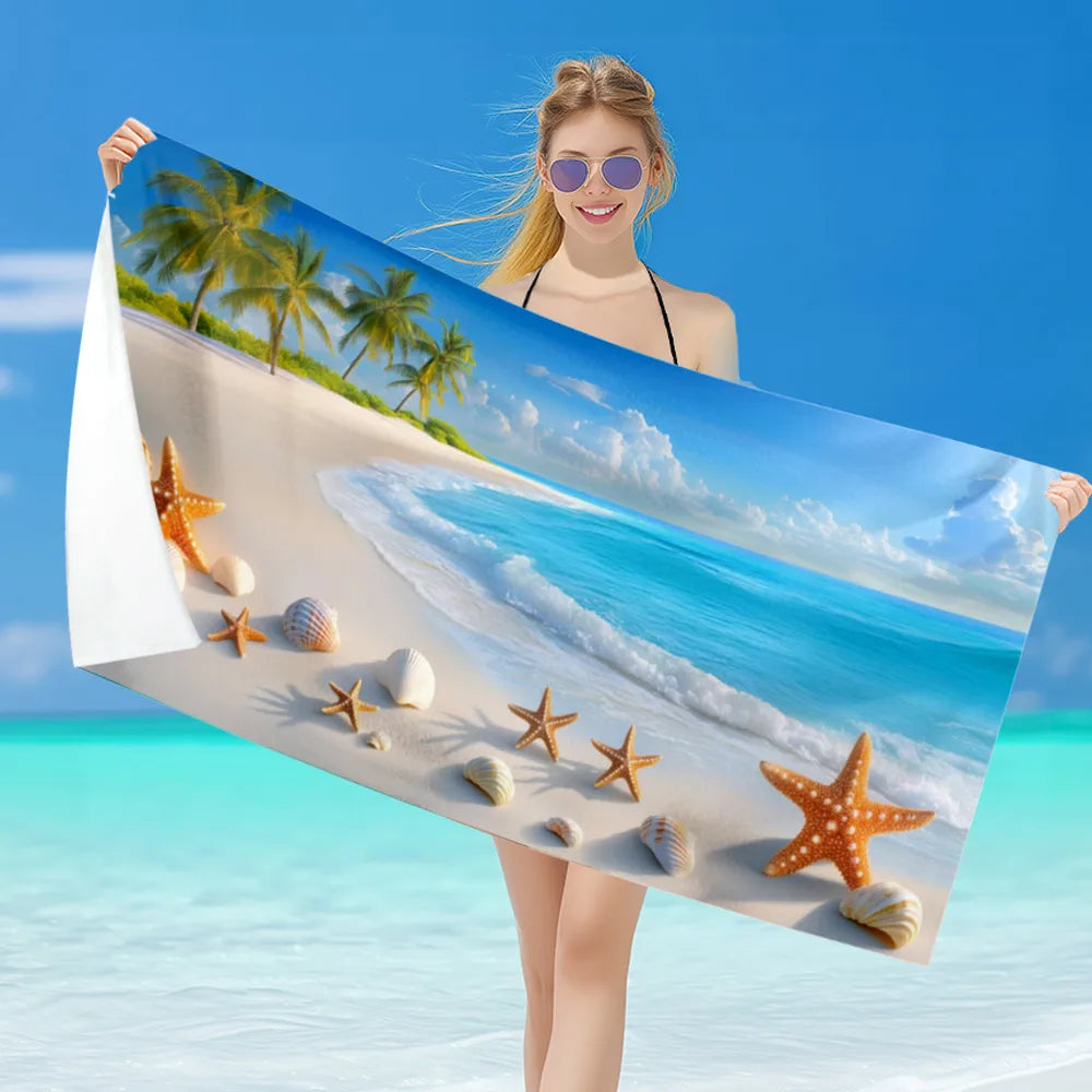 Serviette de Plage Grande Taille – Douce, Absorbante & Confortable | Plage & Piscine