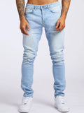 Jean Homme Denim Coton Lavé – Style Streetwear, Coupe Droite, Longueur Totale