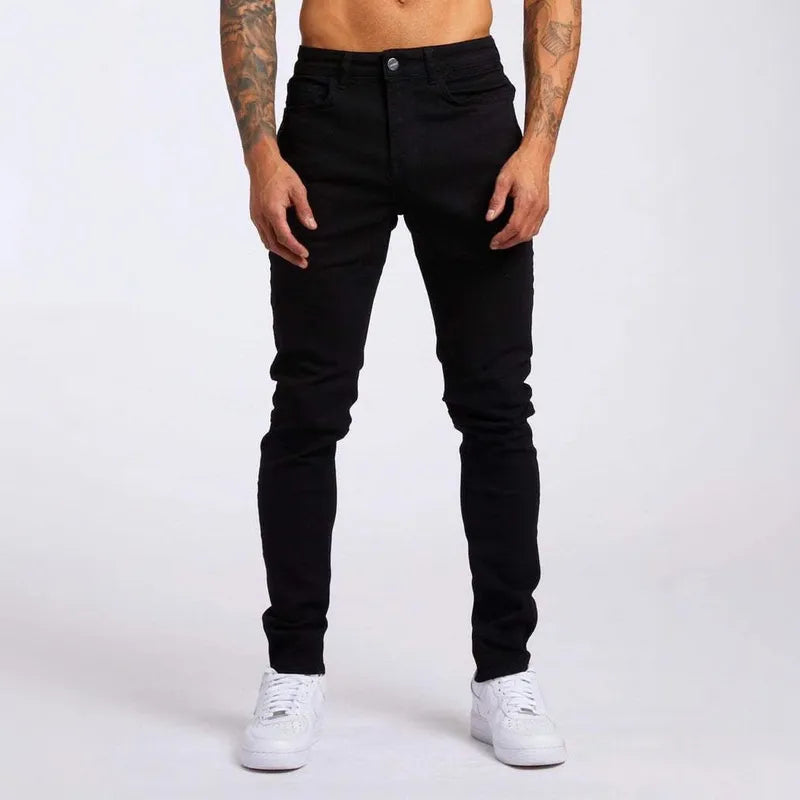 Jeans Homme Style Commuter – Pantalon Slim Fit Élastique