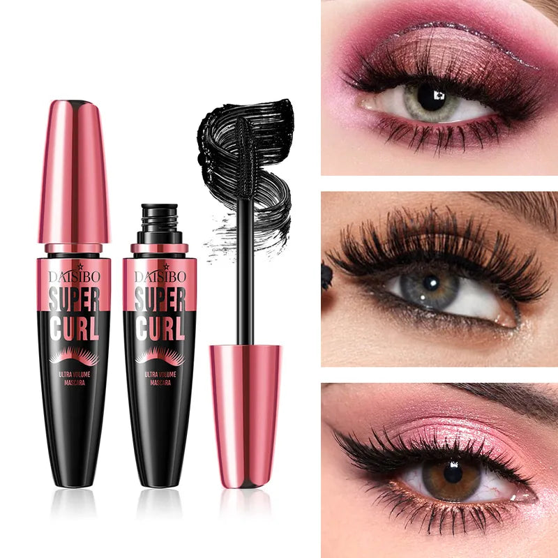 Mascara Teint En Noir Pour Un Regard Intense Et Des Cils Volumineux, Facile À Appliquer Et Longue Tenue
