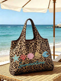 Sac À Main Pour Adultes En Polyester Avec Motif Lettre, Double Bandoulière, Portable Et Adapté Pour Toutes Saisons