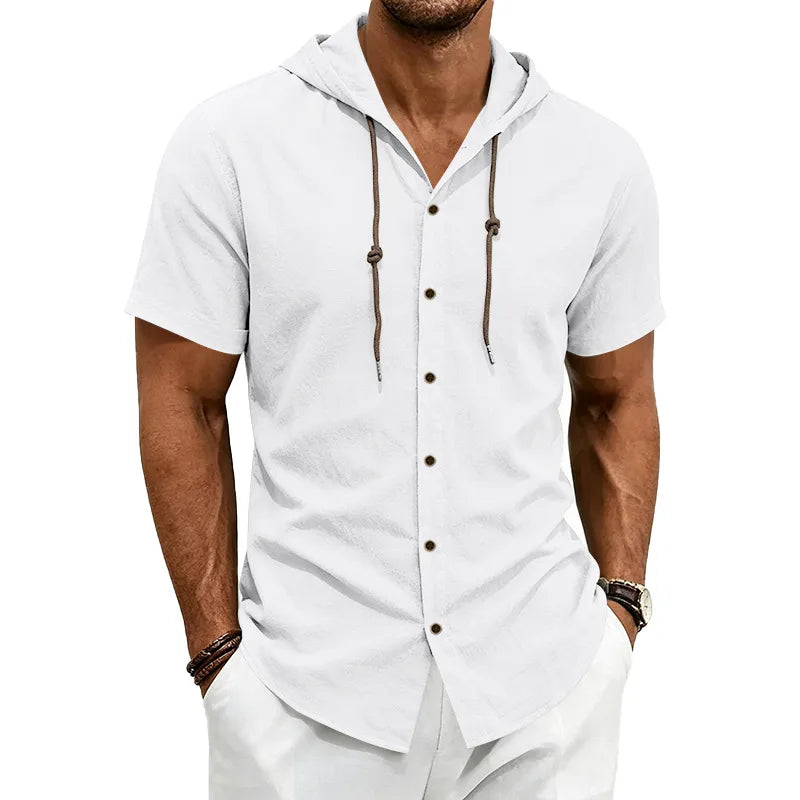 T-shirt Homme Décontracté - Manches Courtes, Polyester, Motif Uni