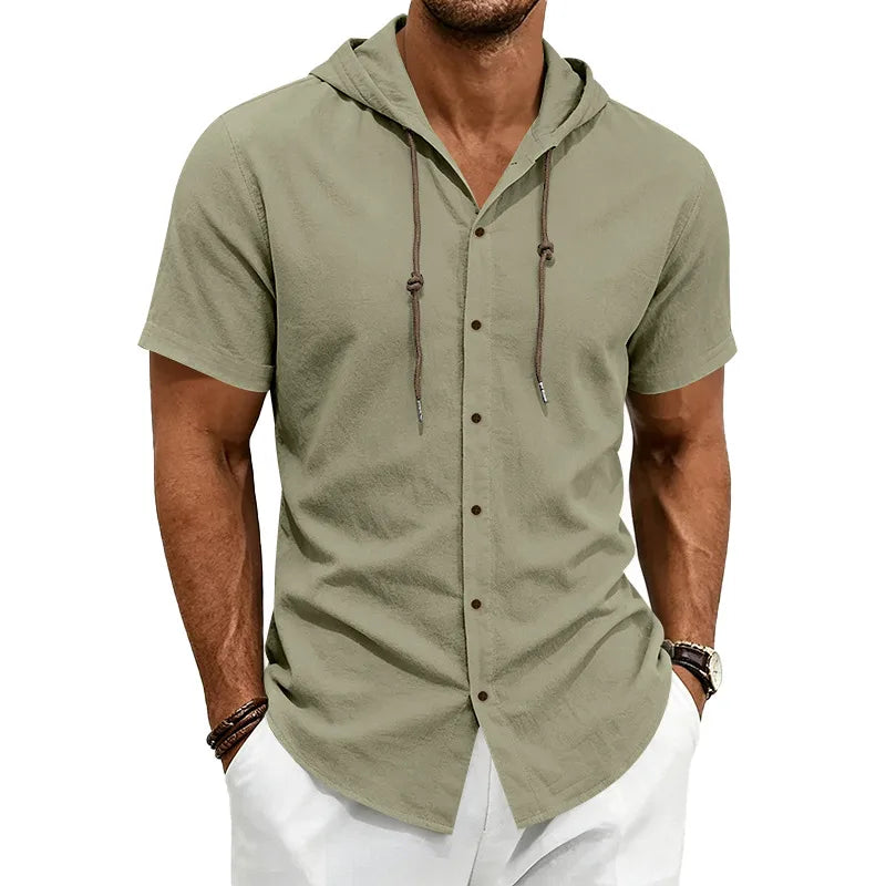 T-shirt Homme Décontracté - Manches Courtes, Polyester, Motif Uni