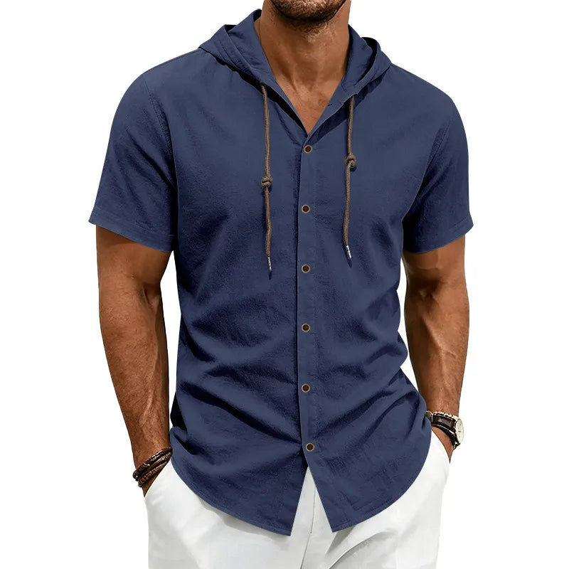 T-shirt Homme Décontracté - Manches Courtes, Polyester, Motif Uni