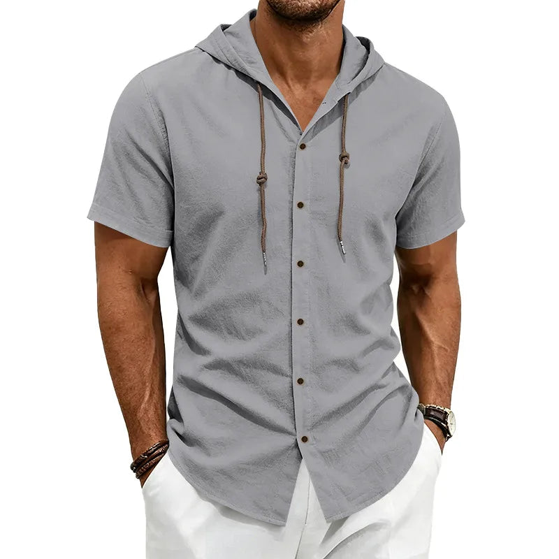 T-shirt Homme Décontracté - Manches Courtes, Polyester, Motif Uni