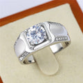 Bague De Mariage Pour Hommes Imitation Diamant Zircon Acier Titane Mode Simple R0284-NK03 Accessoires De Bijoux Acier Inoxydable