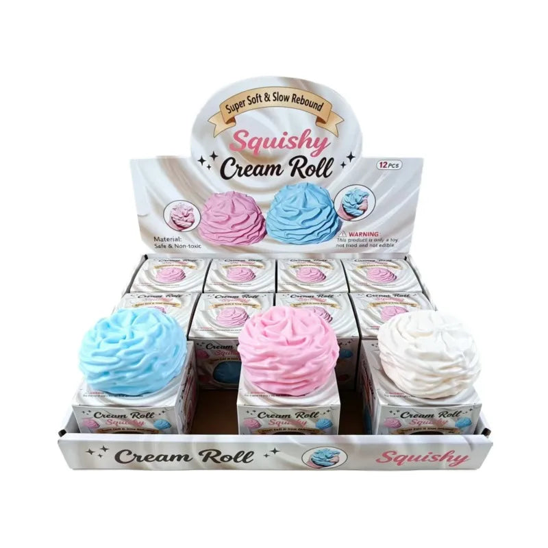Jouet Doux En TPR Motif Pain, Jouet Anti-stress Bleu Pour Détente Et Relaxation