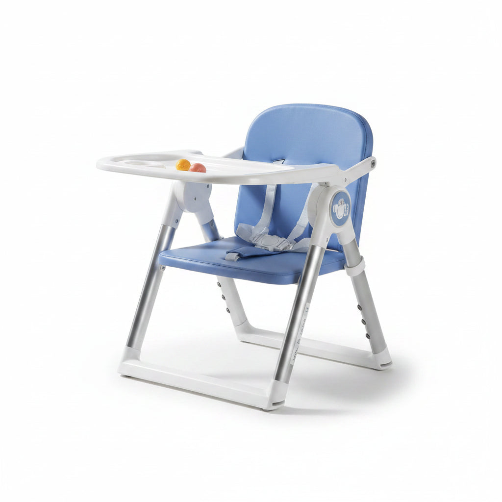 Chaise Haute Pour Enfant En Métal Noir Au Design Luxueux, Idéale Pour Un Usage À Domicile Confortable