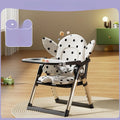 Table Noire Pliable avec Deux Plateaux de Repas et Réglage de la Hauteur
