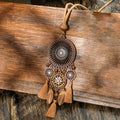 Ensemble De Boucles D'oreilles Et Collier Géométriques Creux Bohèmes
