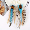 Boucles D'oreilles Bohèmes Feathers Élégantes Pour Femmes