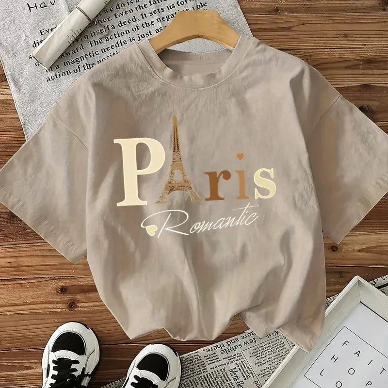 T-shirt Décontracté À Manches Courtes En Coton (plus De 70%) Avec Impression 3D Paris