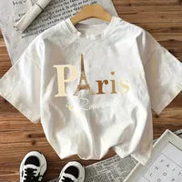 T-shirt Décontracté À Manches Courtes En Coton (plus De 70%) Avec Impression 3D Paris