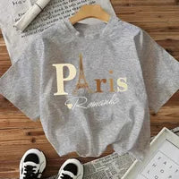 T-shirt Décontracté À Manches Courtes En Coton (plus De 70%) Avec Impression 3D Paris
