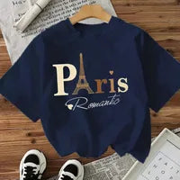 T-shirt Décontracté À Manches Courtes En Coton (plus De 70%) Avec Impression 3D Paris