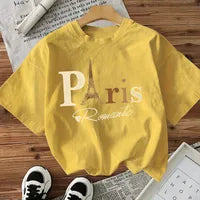 T-shirt Décontracté À Manches Courtes En Coton (plus De 70%) Avec Impression 3D Paris
